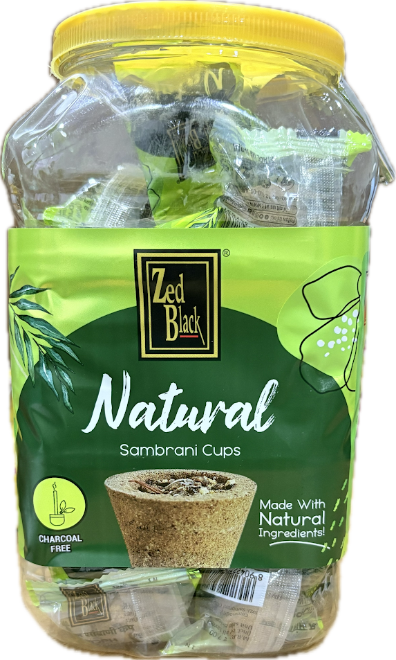 Zed Black Sambrani - Natural Guggal Cup  1pic || Not A full Jar