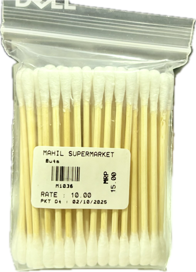 Cotton Ear Buds/Swabs (pack of 1) with WoodSticks