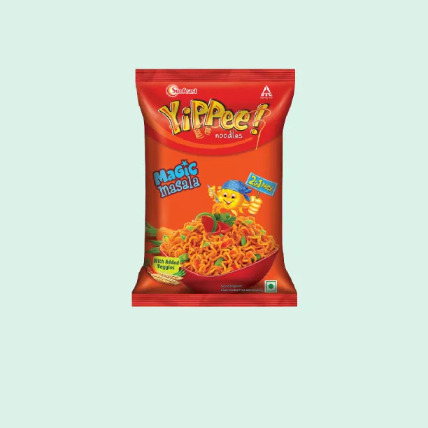 Sunfeast Yippee! Magic Masala Instant Noodles with Real Vegetables| 2 in 1 Pack|,140g Gm