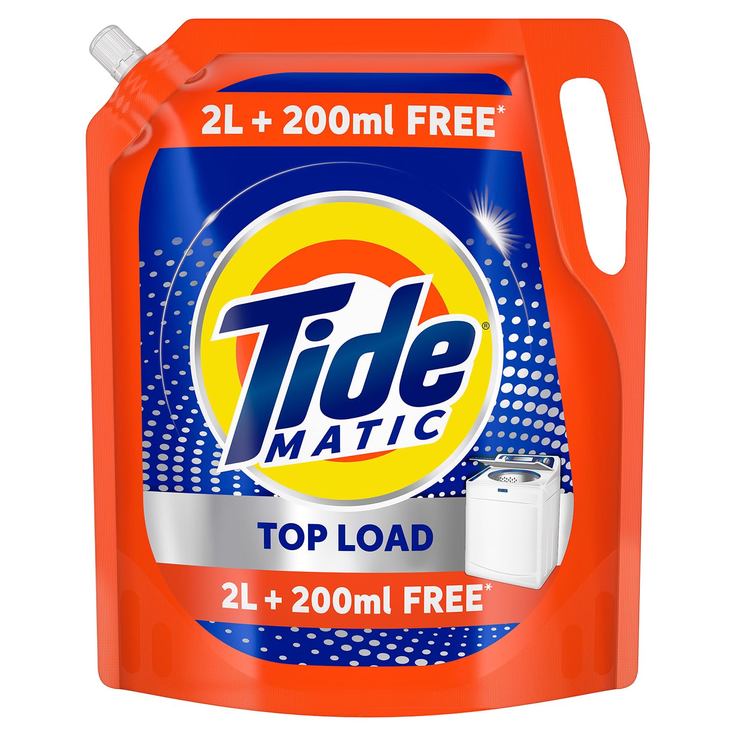 Tide Matic Liquid Detergent 2L + 200 ml FREE Top Load Washing Machi