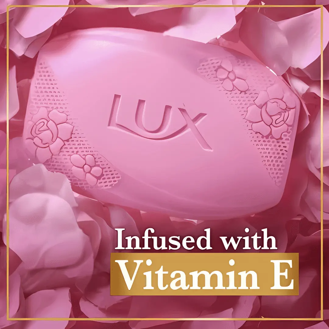 LUX Rose & Vitamin - E - Soft - Glow Skin Soap, 100g (Pack of 4) (4 x 100 g) - extra image