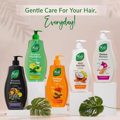 Nyle Naturals Anti Hairfall Shampoo - With Coconut & Almonds, 180 ml - extra image