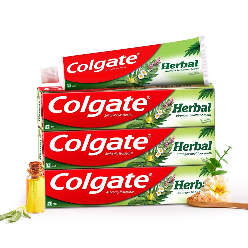 Colgate Herbal Oral Care Toothpaste, Goodness of Natural Ingredients for Healthy Teeth, 200g - extra image