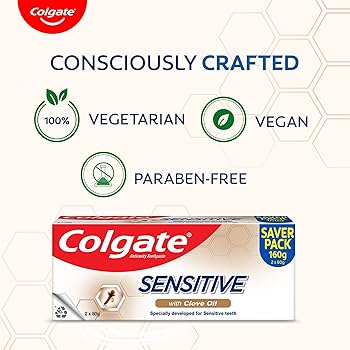 Colgate Sensitive Toothpaste with Clove Oil, for Sensitivity Relief, 160g, - extra image